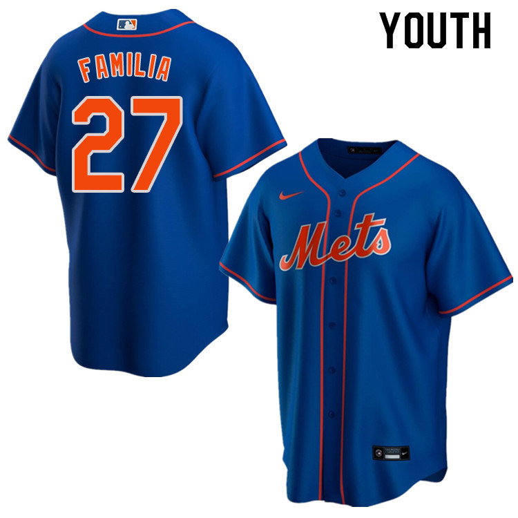 Nike Youth #27 Jeurys Familia New York Mets Baseball Jerseys Sale-Blue